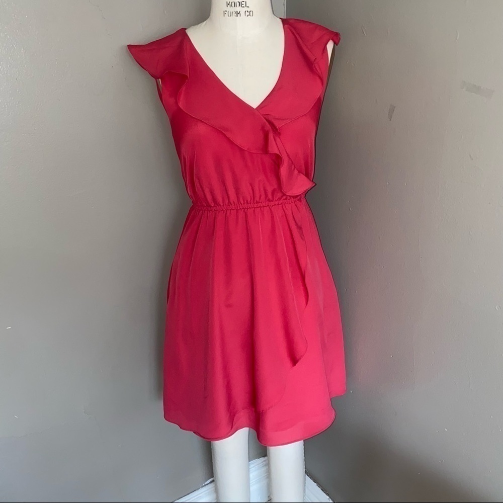 BCBGENERATION RUFFLE DRESS FRONT DRESS XS - Picture 8 of 10